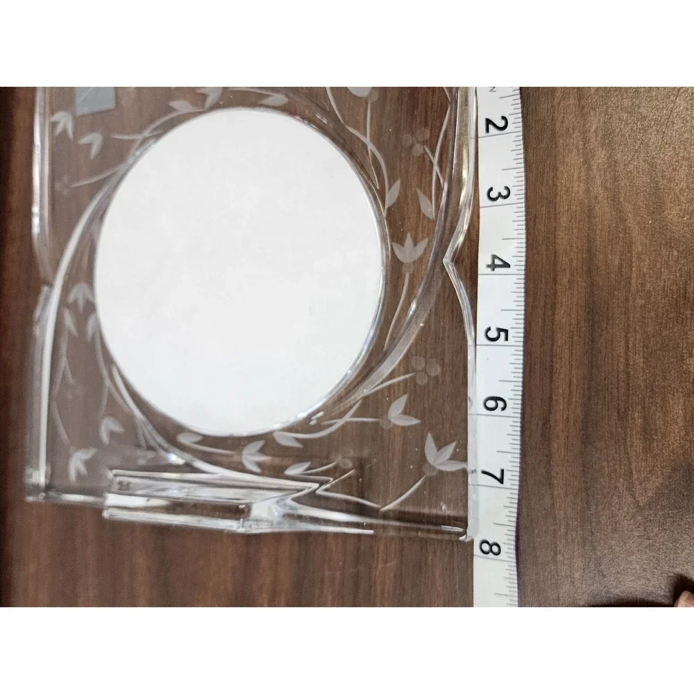 Mikasa Etched Frosted Floral Thick Glass Frame Square 8